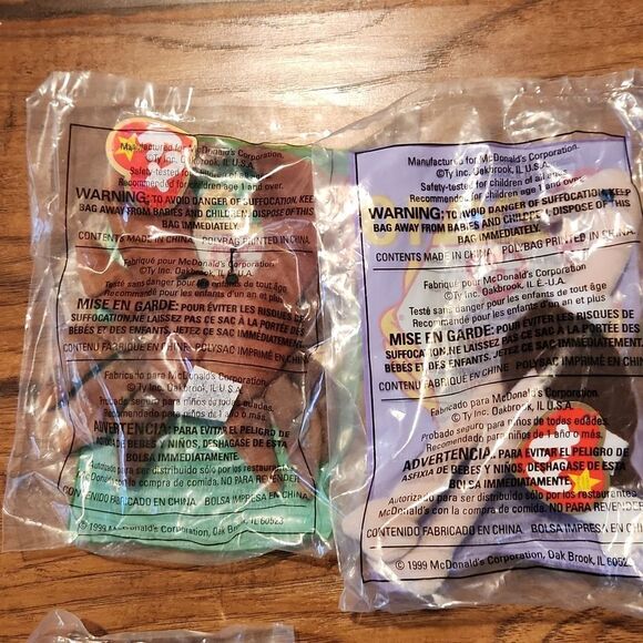 Bundle of 6 unopened McDonalds happy meal teanie beanie babies from 1999 - Picture 4 of 5